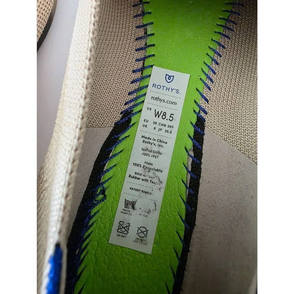 Rothy's size W8.5 pointy flats Ecru